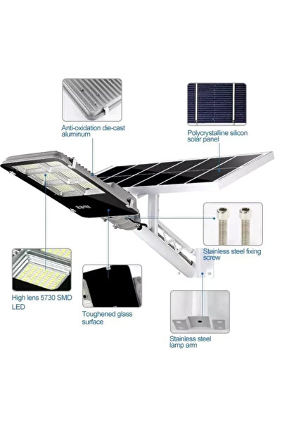 CasaDesteapta.ro Lampă Stradală Solară LED 400W cu Telecomandă și Senzor de L...