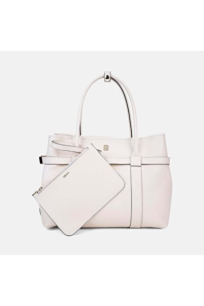 Desa Women's White Leather Shoulder Bag with Wallet Accessories