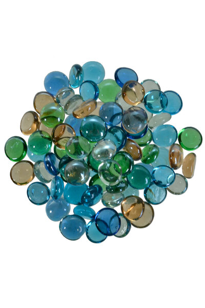 Zumzeria Shiny Decorative Glass Stones Brown Shades 340g