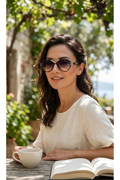 SADEN Velis Luxury Pilot Sunglasses |   Premium Unisex Design with Gold Detai...