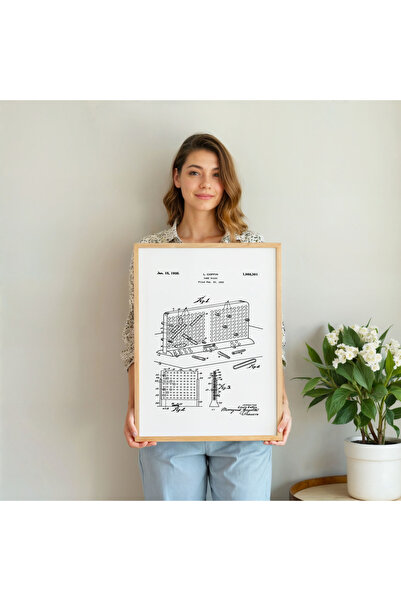 Pegziz Paten za tablu igre Tehnički crtež Grafikon Vintage zidni dekor Slika