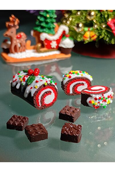 cankids El yapımı minyatür Noel rulo kek