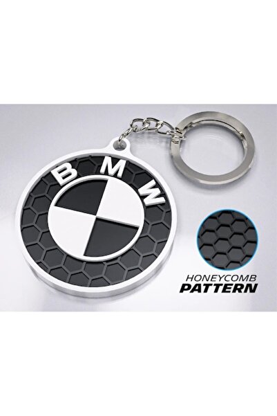 OEM Premium Car Keychain, BMW – 3D Design with Honeycomb Texture