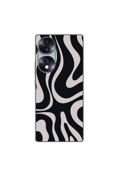 OEM Case compatible with Honor 70 Silicone Gel Tpu Pattern Monochrome Hypnotic
