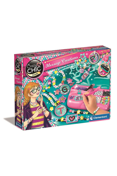 Crazy Chic Message Set creativ pentru realizarea bijuteriilor Clementoni