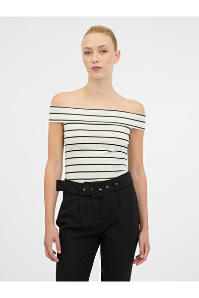 ORSAY White and black women's short sleeve shirt