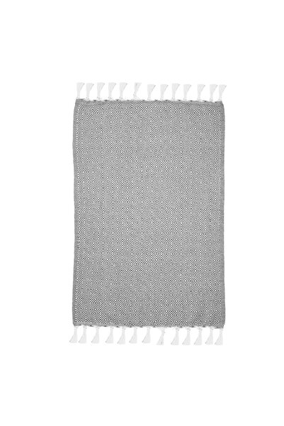 Zumzeria Gray Kitchen Towel with White Fringes 60x40cm