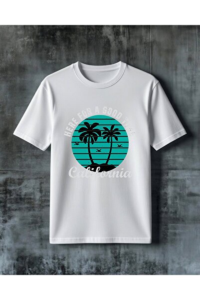 COMVİCHO Life for Good California Printed Oversize T-Shirt