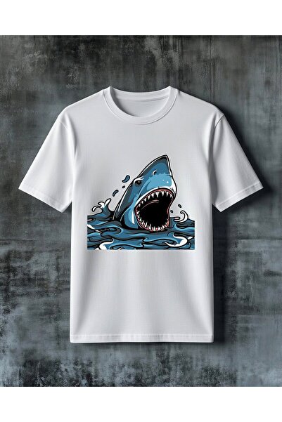 COMVİCHO Kopekbaligi Tehdit Printed Oversize T-Shirt