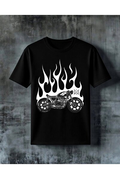 COMVİCHO Bike Custom Mashine Printed Oversize T-Shirt