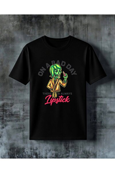 COMVİCHO On a Bad Day Skull Printed Oversize T-Shirt
