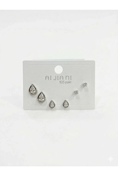 eco port Water Drop Detailed Six-Piece Earrings - Kp00585