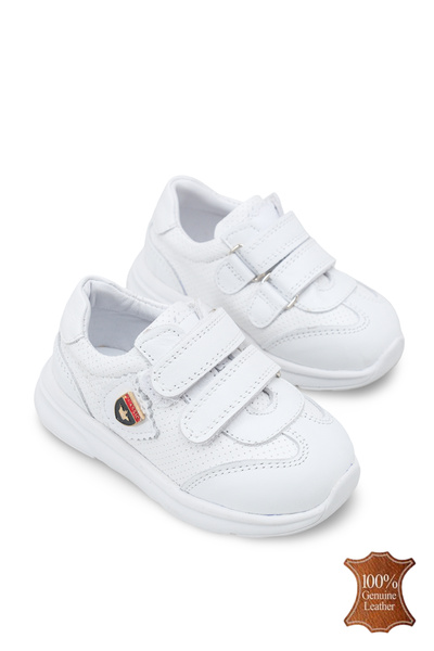 lina step Pantofi sport ortopedici din piele naturală cu velcro pentru băieți
