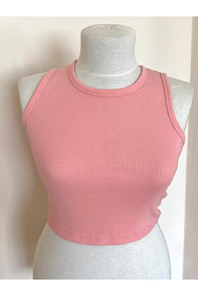 Petek Collection Ribbed Crop Top Blouse (40 cm)