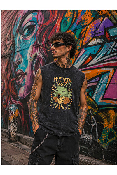 FREAK T-SHIRT Tricou supradimensionat Mastodon Psychedelic Vintage cu mânecă ...
