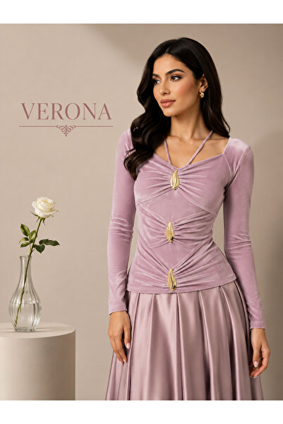 Verona Midi Evening Dress with Three-Dimensional Design and Ruffle Details an...