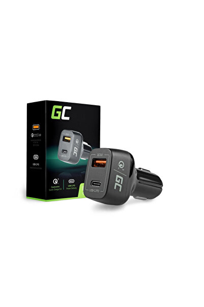 Greencell Green Cell - Încărcător auto pentru baterie, USB-C Power Delivery +...