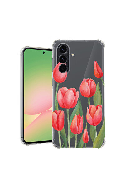 bestcase Husă Antișoc pentru Samsung Galaxy A37 5G, Lalele Roșii, 3128361 AS 633