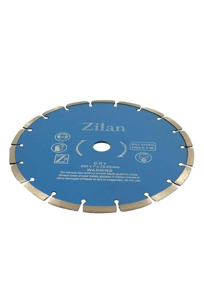 Zilan Disc diamantat segmentat de 230x7x22.23mm pentru tăiere uscată a divers...