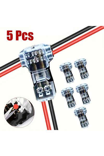 Choice 5pcs 5/10/20PCS Wire Cable Snap In T2 Connector No-solder No-peel Quic...