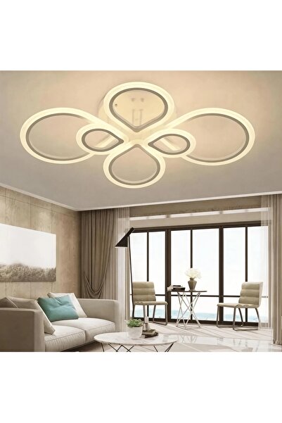 Elektroyou MS54005-6 Modern 3 Renk Ledli Mimari Tasarım Beyaz Plafonyer Lüks ...