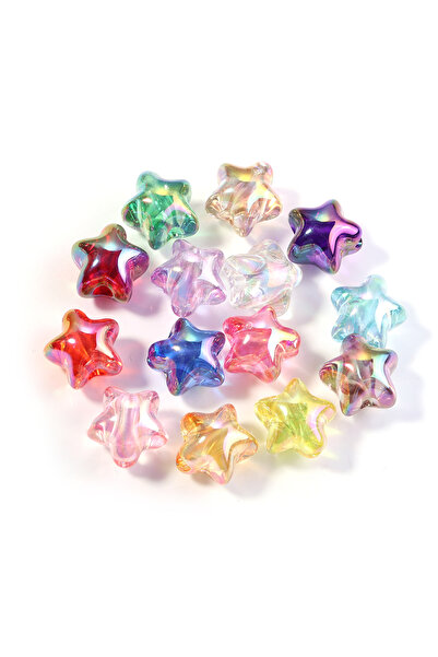 Choice3 15mm 10pcs Style 4 10Pcs 15mm Mixed Colors Star Beads Acrylic Loose S...