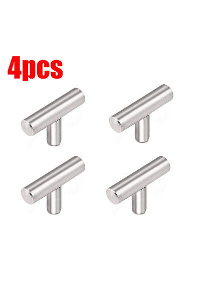 Choice1 Silver 4pcs 4Pcs T-Bar Cabinet Pull Drawer Knobs Modern Kitchen Drawe...