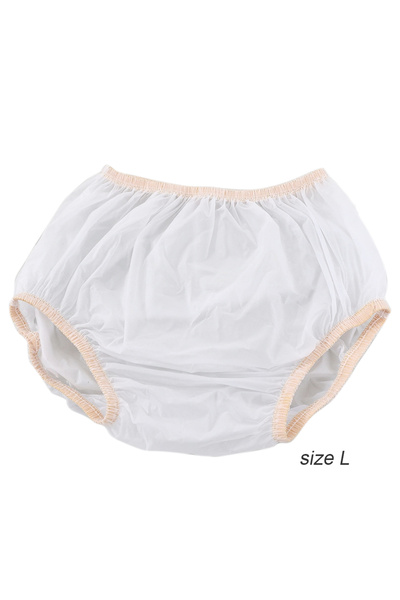 Choice1 BEIGE L Premium PVC Adult Diaper Cover, Adult Incontinence Pants, Wat...
