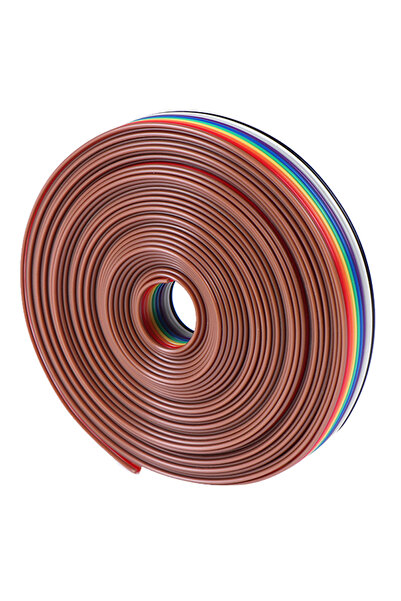 Choice One Size 1roll 5 meters/lot Color Rainbow Ribbon Cable Wire Ribbon Cab...