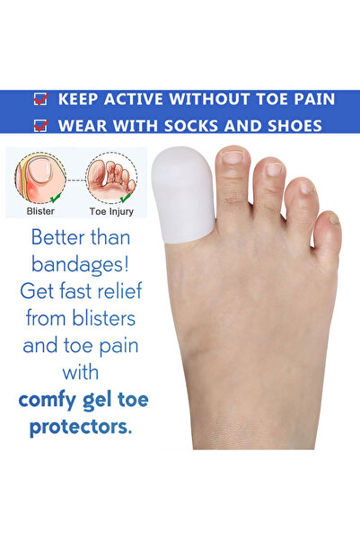 Choice1 White-4pcs Pexmen 2/4Pcs Big Toe Caps Gel Toe Covers Protect Toe from...