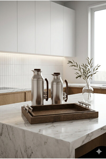 Generic Luxury tea and coffee thermos set with serving trays