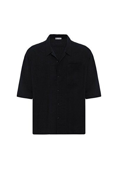 S13 Store Double Pocket Oversize Linen Shirt