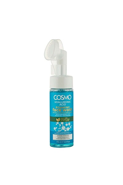 Cosmo Hyaluronic Acid Foaming Face Wash 175ml, With Built-in Brush for Deep C...