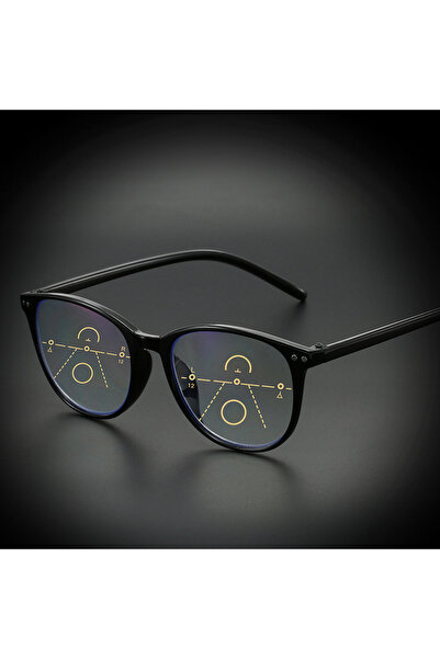 Choice6 +300 black Retro Men Women's Multifocal Reading Glasses Anti Blue Lig...