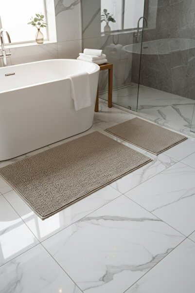 Pimula home Makarna Banyo Paspası Kaymaz Tabanlı Yıkanabilir 2'li Set 60x100 ...