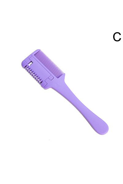 Choice purple Double Sided Hair Thinner Trimmer Razor Comb Cutting Scissors R...