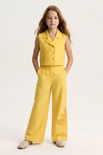 HAUSEkids 5-14 Yaş Moon Pearl Kız Çocuk Pantolonlu Takım-Limon