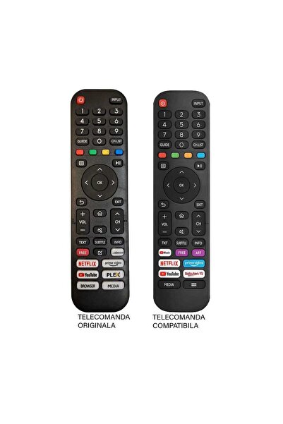 OEM Replacement remote control for TV, compatible, 2x AAA, 428-1