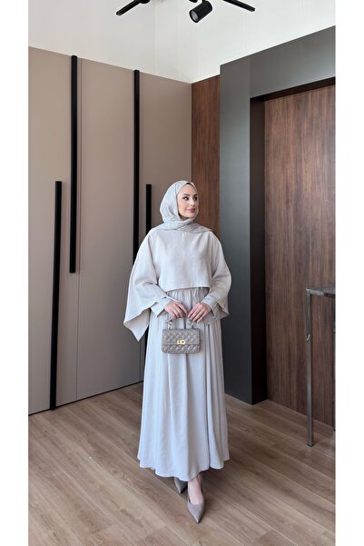 By esma eser فستان مودال مع عباءة