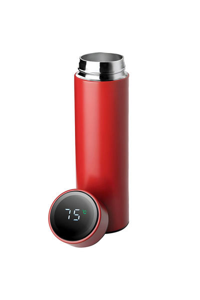 Velaris Termos digital tactil Red Slim – Ecran de afișare a temperaturii și i...