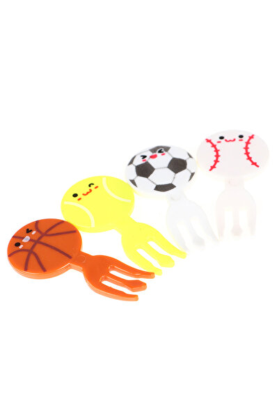 Choice one size 8Pcs Mini Football Sport Fruit Fork Cartoon Snack Cake Desser...
