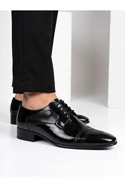 Fosco Men's Black Patent Leather Neolite Sole Classic Shoes