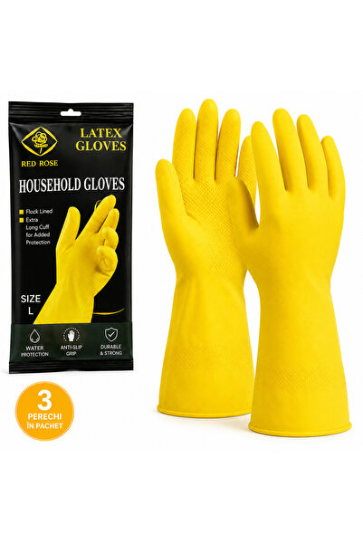 OEM Latex Household Gloves, Non-Slip, Waterproof, Reusable, Cleaning and Dish...