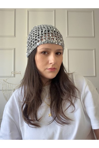 CHARMLUCKY Sequined Hair Net-Hat