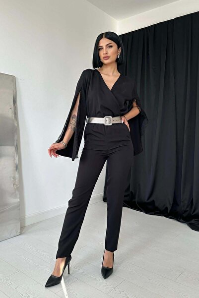 ozelia Black Slit jumpsuit