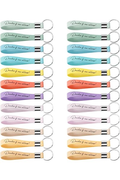 DAWRIS 24 Pieces Inspiring Keychains, Silicone Bulk Personalized Keychain Gif...