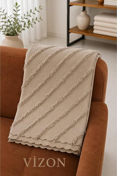 Hig Store Kendinden Desenli Şönil Koltuk Örtüsü Kaydırmaz Yıkanabilir 170x210 cm