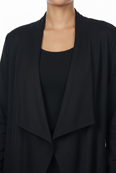 Gala-Xi Plus Size Asymmetrical Cut Knitwear Cardigan