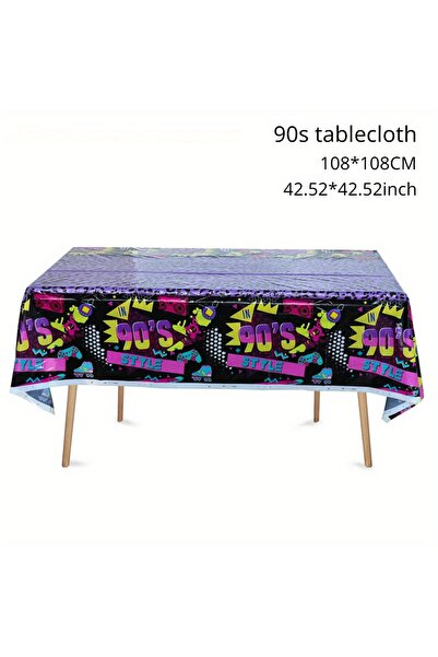 Choice1 90s Decorative tablecloth, 80/90 party tablecloth, disco 80/90 party,...
