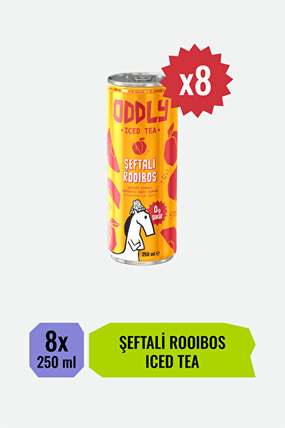 ODDLY Yenilenmiş Şeftali & Rooibos Ice Tea 250 Ml 8li